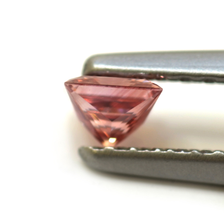 0.23 carat, Fancy Deep Orangy Pink Diamond, PC3, Princess Shape, SI1 ...
