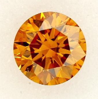 0.45 carat, Fancy Intense Yellowish Orange Diamond, SI2 Clarity, SKU 045HRD