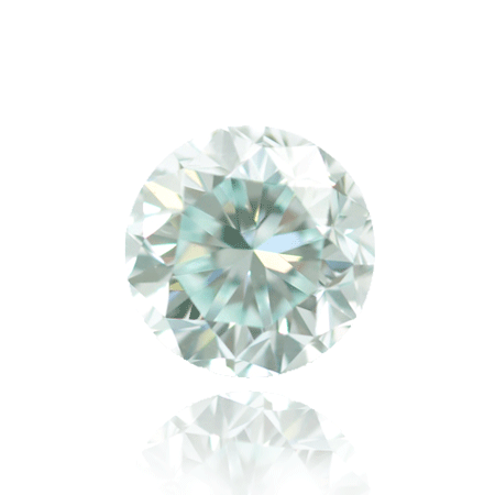 0.34 carat, Fancy Light Greenish Blue Diamond, Round Shape, VS1