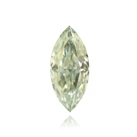 1.05 carat, Fancy Light Yellowish Green Diamond, Marquise Shape