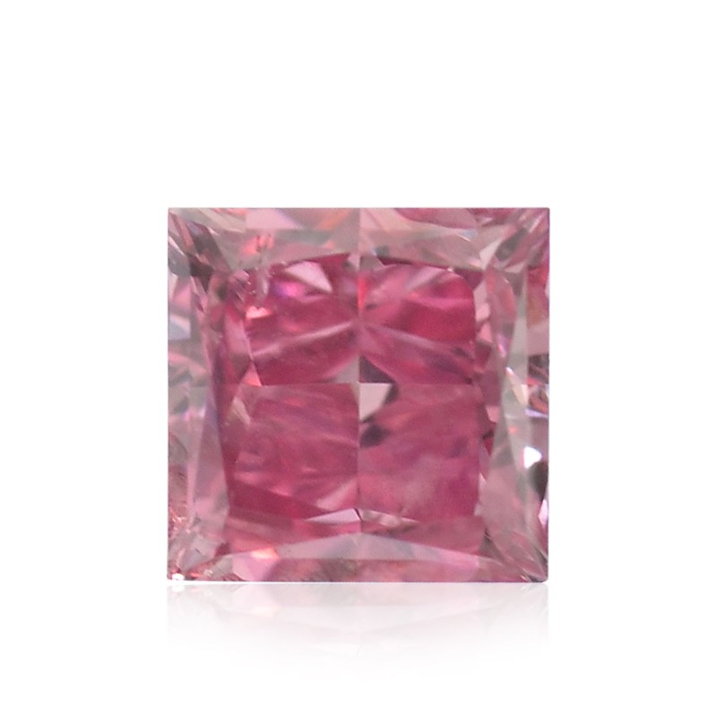 0.22 carat, Fancy Vivid Purplish Pink, Princess Shape, SI2 Clarity, GIA, SKU 118589