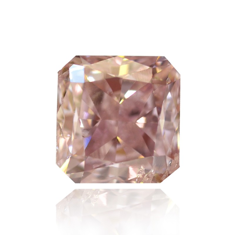 0.77 carat, Fancy Brownish Purple Pink Diamond, Radiant Shape, I1 