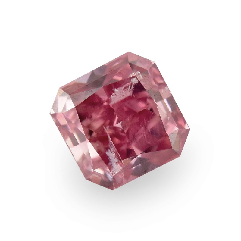 0.37 carat, Fancy Intense Pink Diamond, 4P, Radiant Shape, (I1) Clarity ...