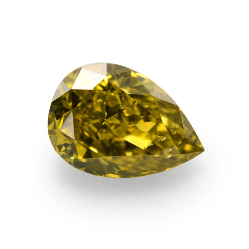 0.28 carat, Fancy Deep Brownish Yellow Diamond, Pear Shape, (SI1 ...