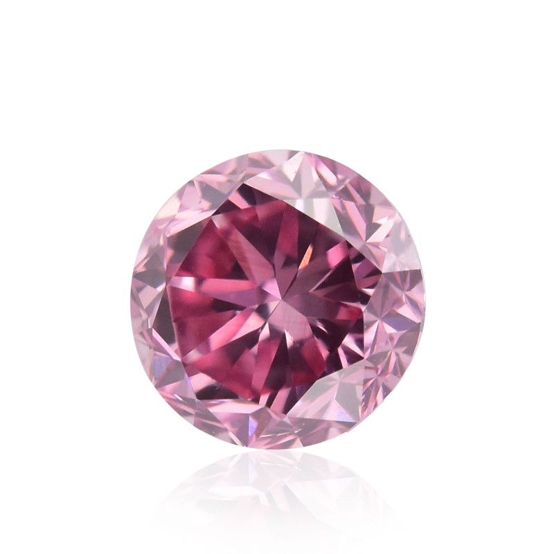 0.22 carat, Fancy Intense Purplish Pink Diamond, 4P, Round Shape, VS2 ...