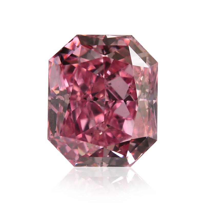 0.51 carat, Fancy Vivid Purplish Pink Diamond, 5P, Radiant Shape, SI1 ...