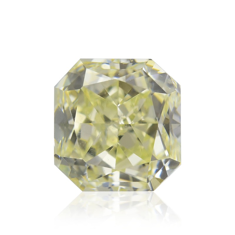 0.86 carat, W-X, Light Yellow Diamond, Radiant Shape, (SI1) Clarity ...