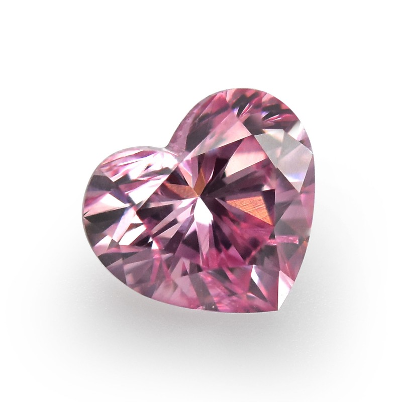 0.15 carat, Fancy Intense Purplish Pink Diamond, 5P, Heart Shape, SI2 ...