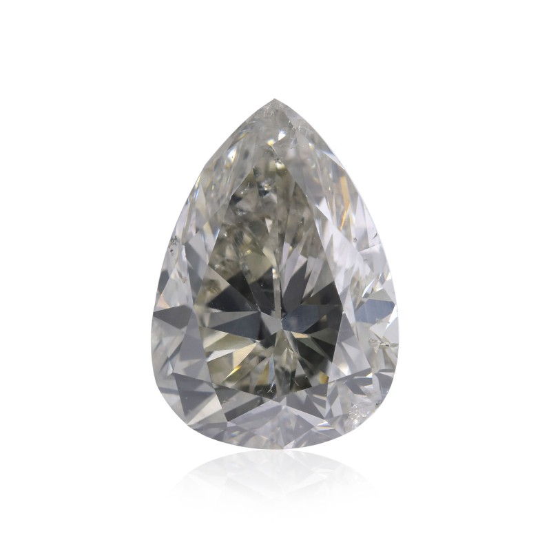 2.03 carat, Fancy Light Gray Diamond, Pear Shape, (SI2) Clarity, GIA ...