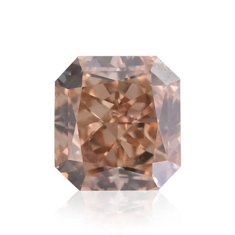 0.40 carat, Fancy Brownish Orangy Pink Diamond, Radiant Shape 