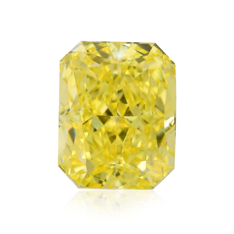 2 02 Carat Fancy Intense Yellow Diamond Radiant Shape Vs1 Clarity