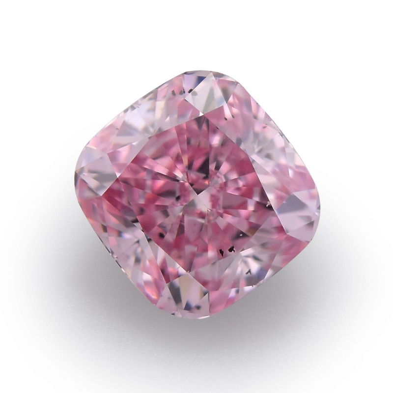 0.41 carat, Fancy Intense Purplish Pink Diamond, 6PP, Cushion Shape