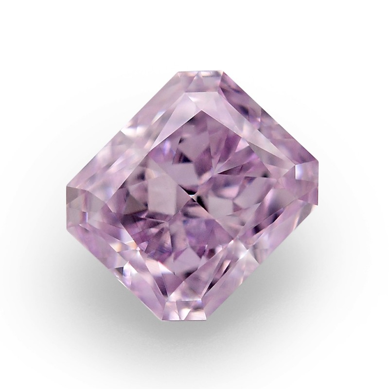 0.27 carat, Fancy Purplish Pink Diamond, Radiant Shape, VS2 Clarity