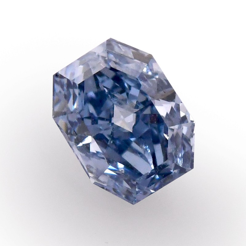 0.78 carat, Fancy Vivid Blue Diamond, Octagon Shape, I1 Clarity, GIA ...