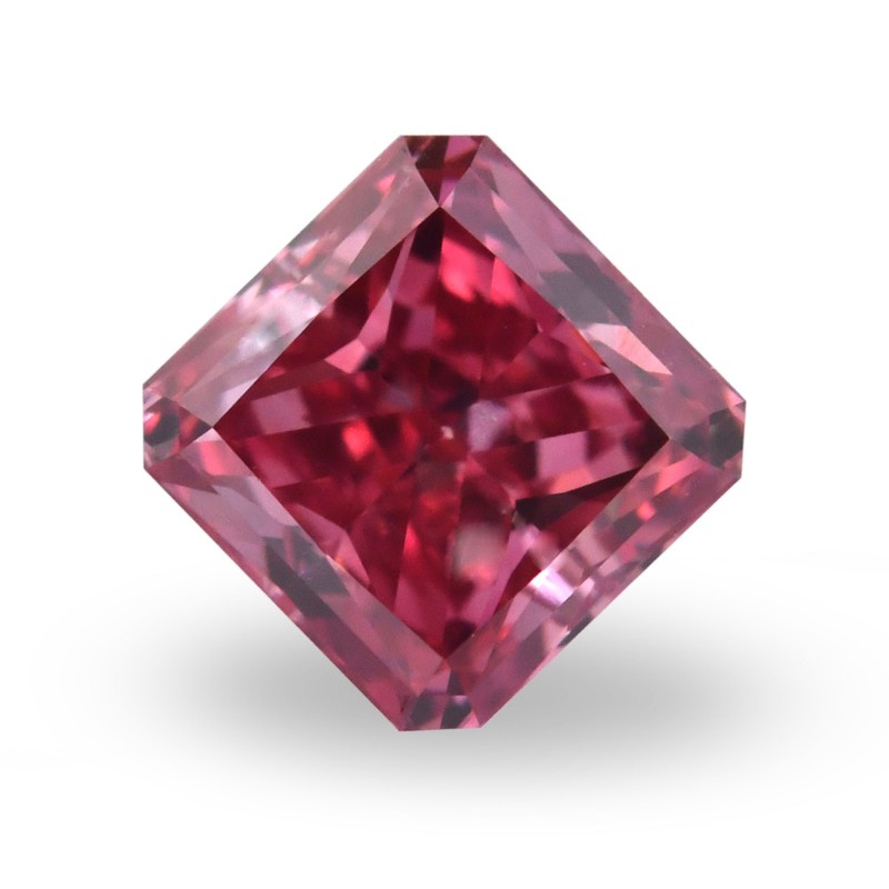 0.52 carat, Fancy Purplish Red Diamond, pRED, Radiant Shape, SI1 ...