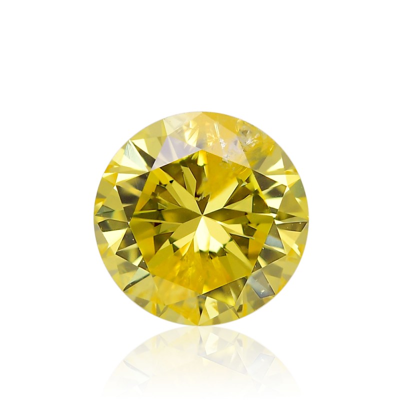 yellow diamond round cut