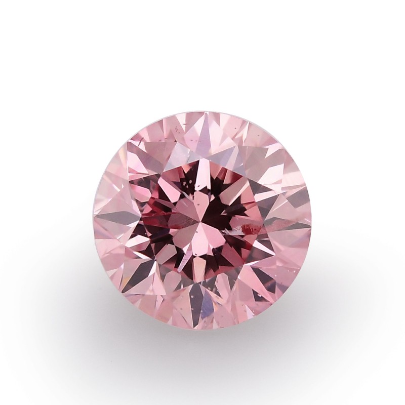 0.73 carat, Fancy Intense Pink Diamond, 4PR, Round Shape, I1 Clarity ...