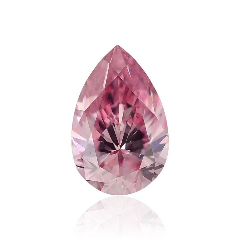 0.17 carat, Fancy Intense Purplish Pink Diamond, 5P, Pear Shape, VS2