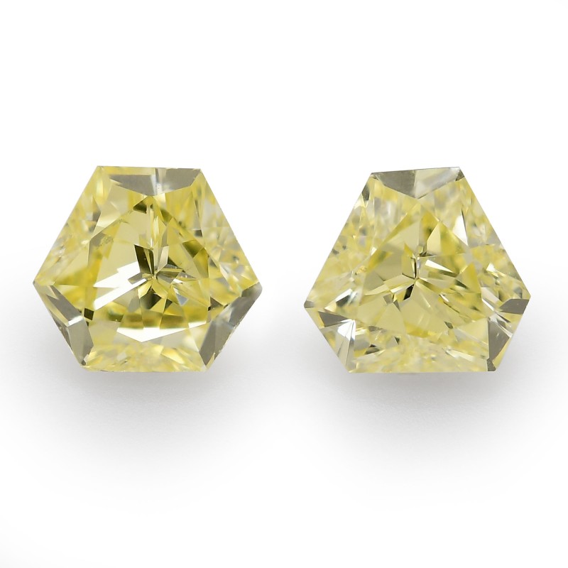 0.63 carat, Fancy Light Yellow Diamonds, Triangle Shape, VS2 Clarity ...