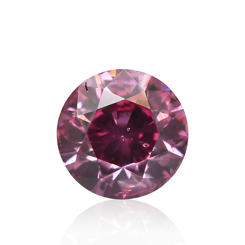 0.18 carat, Fancy Deep Purplish Pink Diamond, Round Shape, SI2