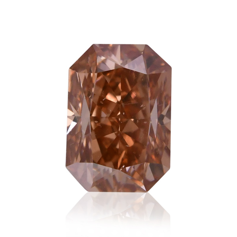 0.80 carat, Fancy Deep Brown Pink Diamond, Radiant Shape, SI1