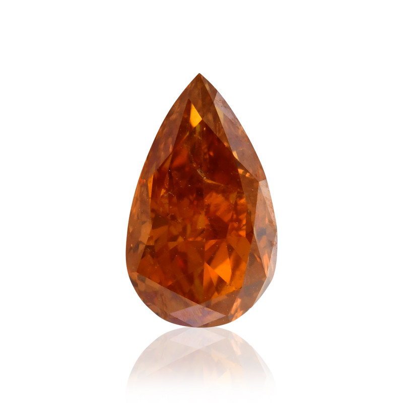 0.56 carat, Fancy Deep Brownish Yellowish Orange Diamond, Pear Shape ...