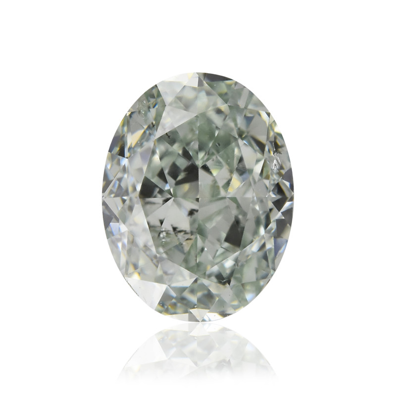 1.01 carat, Fancy Green Diamond, Oval Shape, SI2 Clarity, GIA, SKU 415858