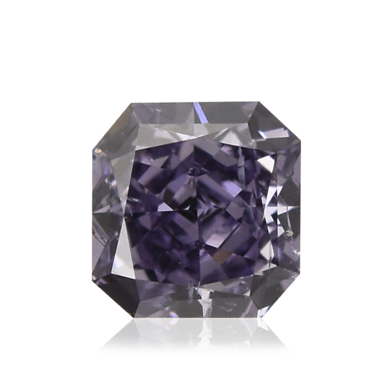 0.18 carat, Fancy Gray Violet Diamond, Radiant Shape, (I1) Clarity, GIA,  SKU 425388