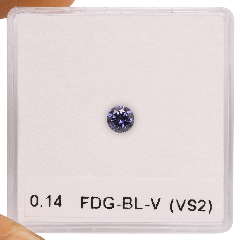 014 Carat Fancy Deep Grayish Bluish Violet Diamond Round Shape Vs2 Clarity Gia Sku 430267