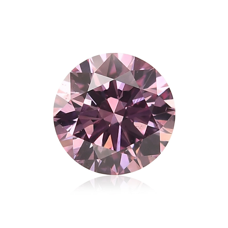 0.38 carat, Fancy Intense Purple Pink Diamond, 5PP, Round Shape, SI2