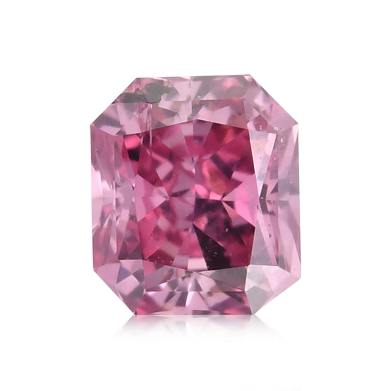 0.15 carat, Fancy Deep Purplish Pink Diamond, 3PP, Radiant Shape, I1 ...