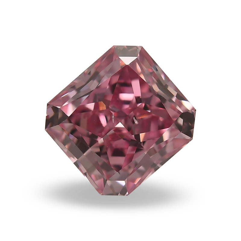1.06 carat, Fancy Vivid Purplish Pink Diamond, 4P, Radiant Shape, SI1 ...
