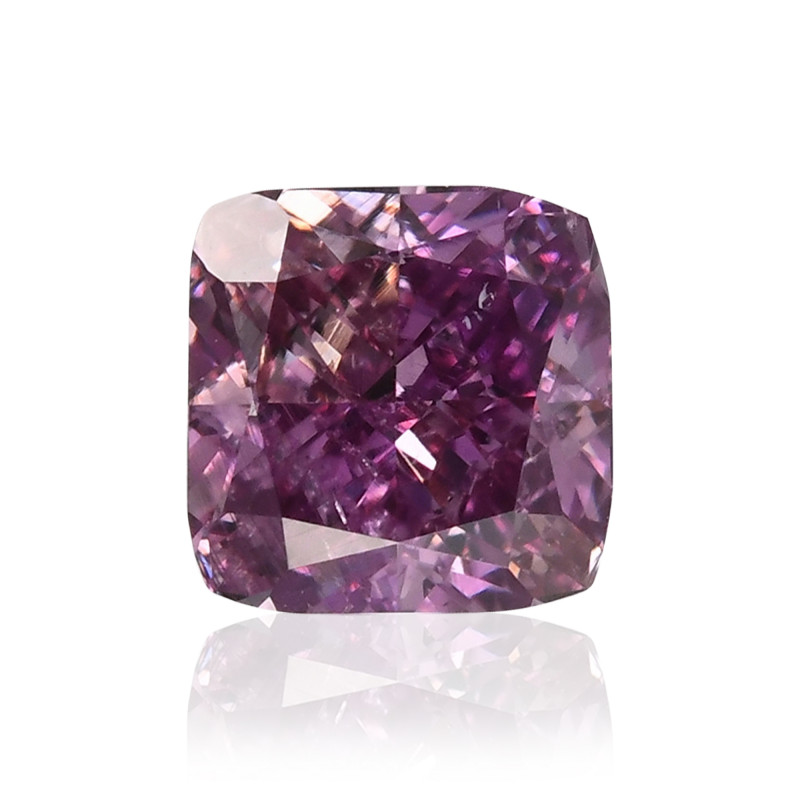 0.57 carat, Fancy Deep Pink Purple Diamond, Cushion Shape, SI1