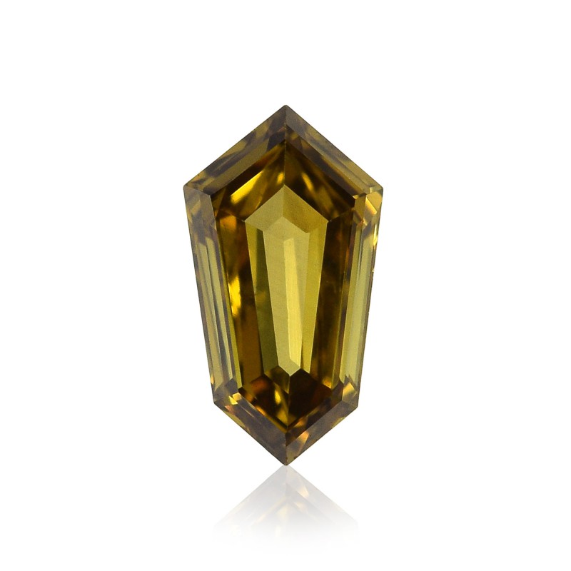0.32 carat, Fancy Deep Brownish Greenish Yellow Diamond