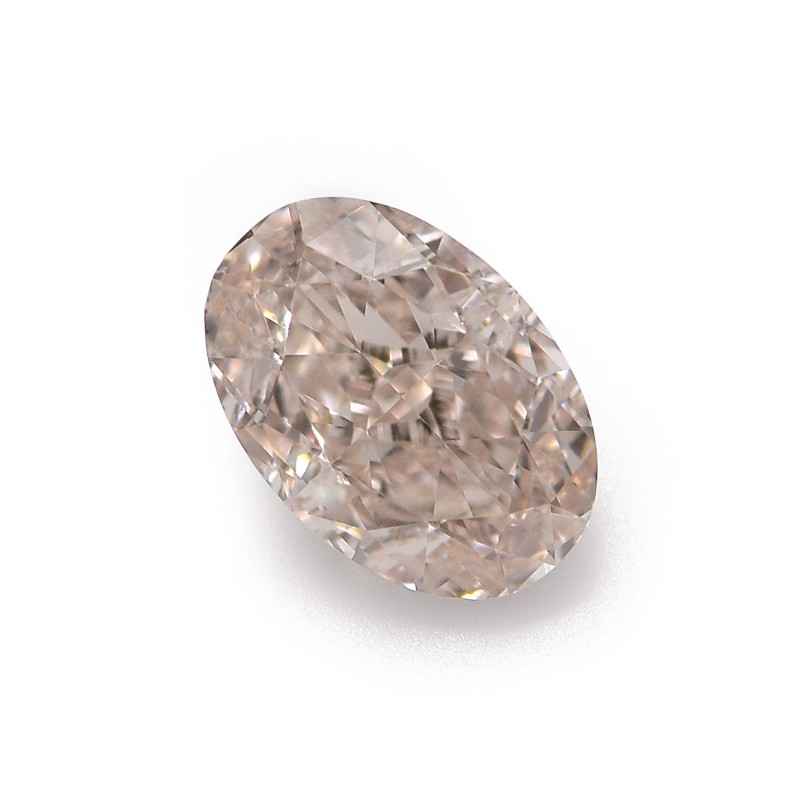 0.60 carat, Fancy Light Orangy Pink Diamond, Oval Shape, IF Clarity