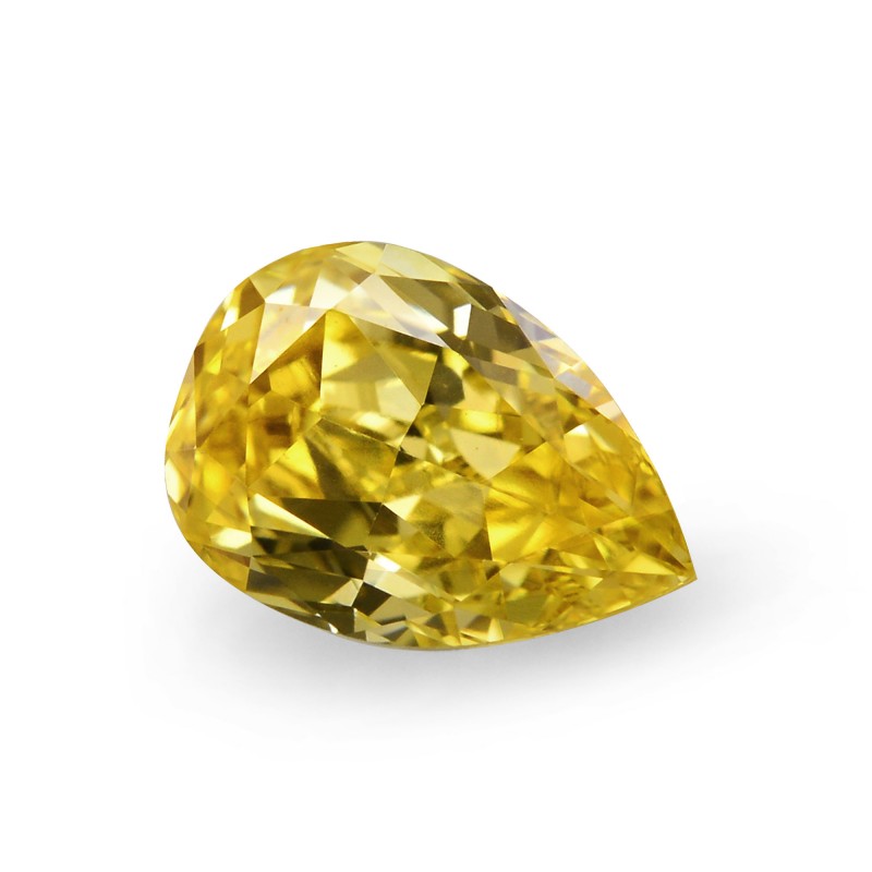 0.47 carat, Fancy Intense Orangy Yellow Diamond, Pear Shape, VS2 ...