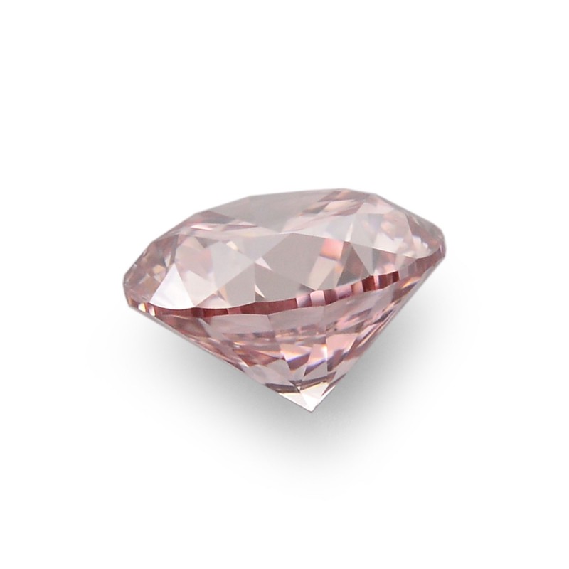 0.23 carat, Fancy Orangy Pink Diamond, PC1, Round Shape, VS1 Clarity ...