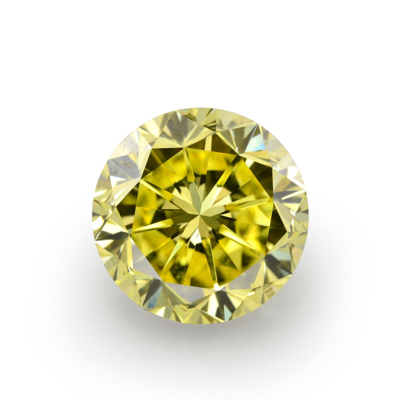 2.24 carat, Fancy Vivid Yellow Diamond, Round Shape, IF Clarity, GIA ...