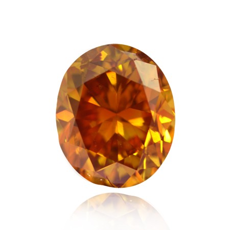 0.75 carat, Fancy Deep Orange Diamond, Oval Shape, SKU 39741