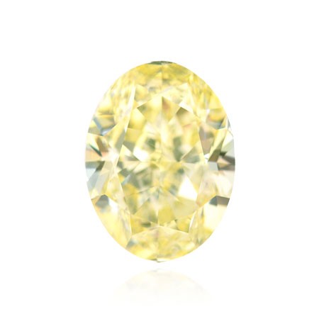 『5年保証』 1.03 carat, Fancy Light Yellow Diamond, Oval Shape, IF ダイヤモンド