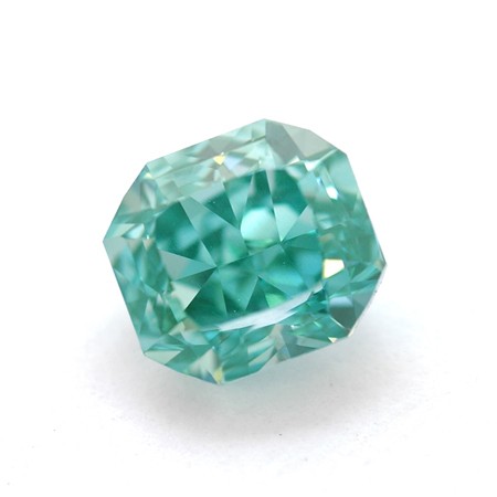 0.65 carat, Fancy Vivid Bluish Green Diamond, Radiant Shape, VS1 ...