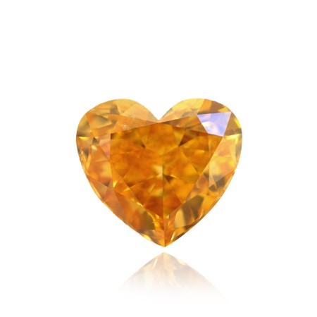 1.39 carat, Fancy Vivid Yellow Orange Diamond, Heart Shape, SI1 