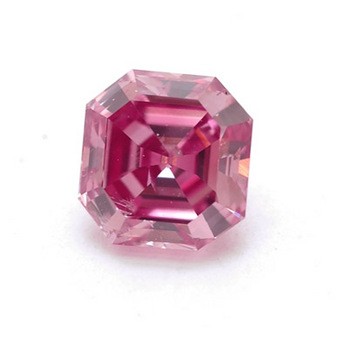 0.22 carat, Fancy Vivid Purplish Pink Diamond, Asscher Shape, SI1 