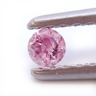 0.05 carat, Fancy Vivid Purplish Pink Diamond, Round Shape, I1 