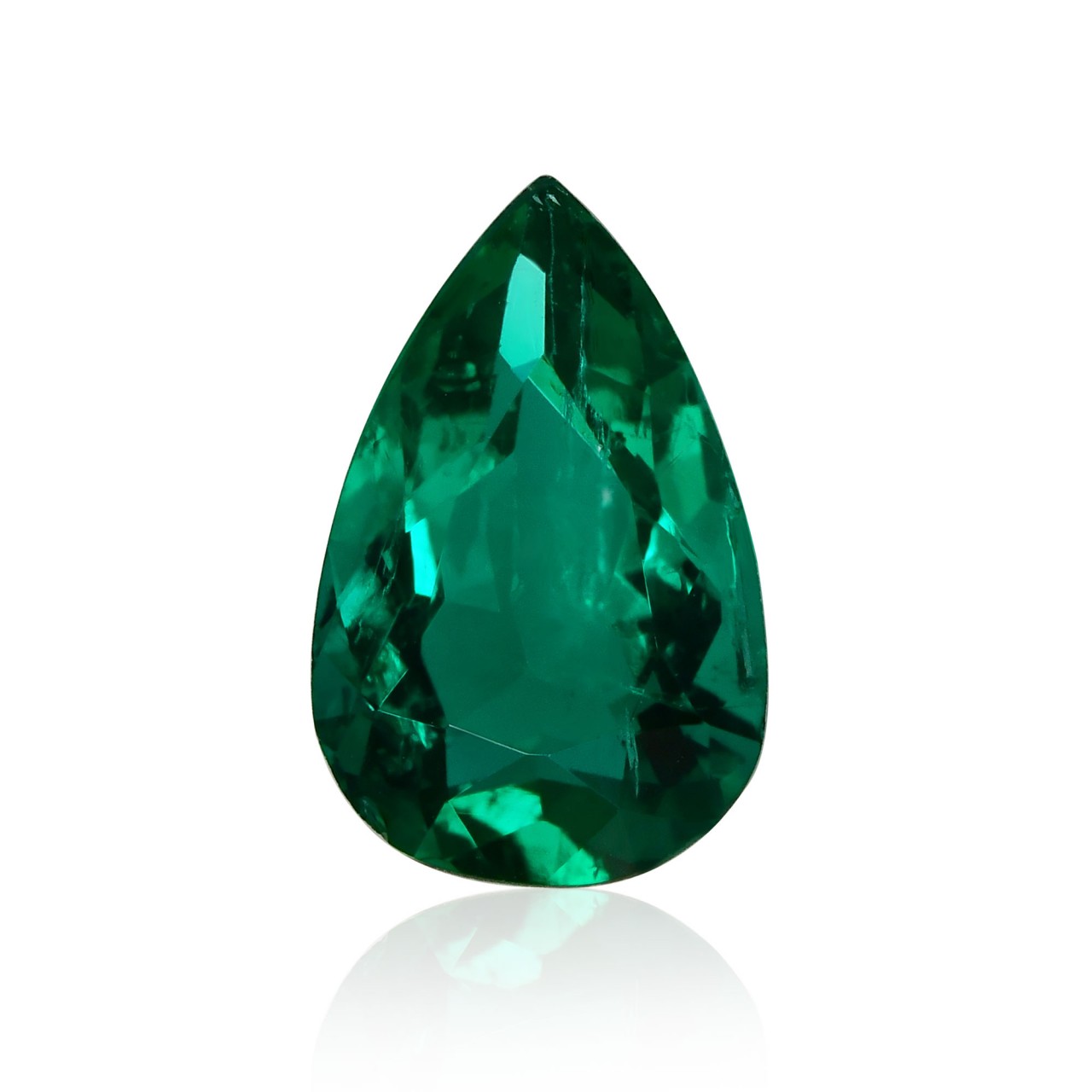 1.52 carat, Green, COLOMBIAN Emerald, Pear Shape, SKU 304338