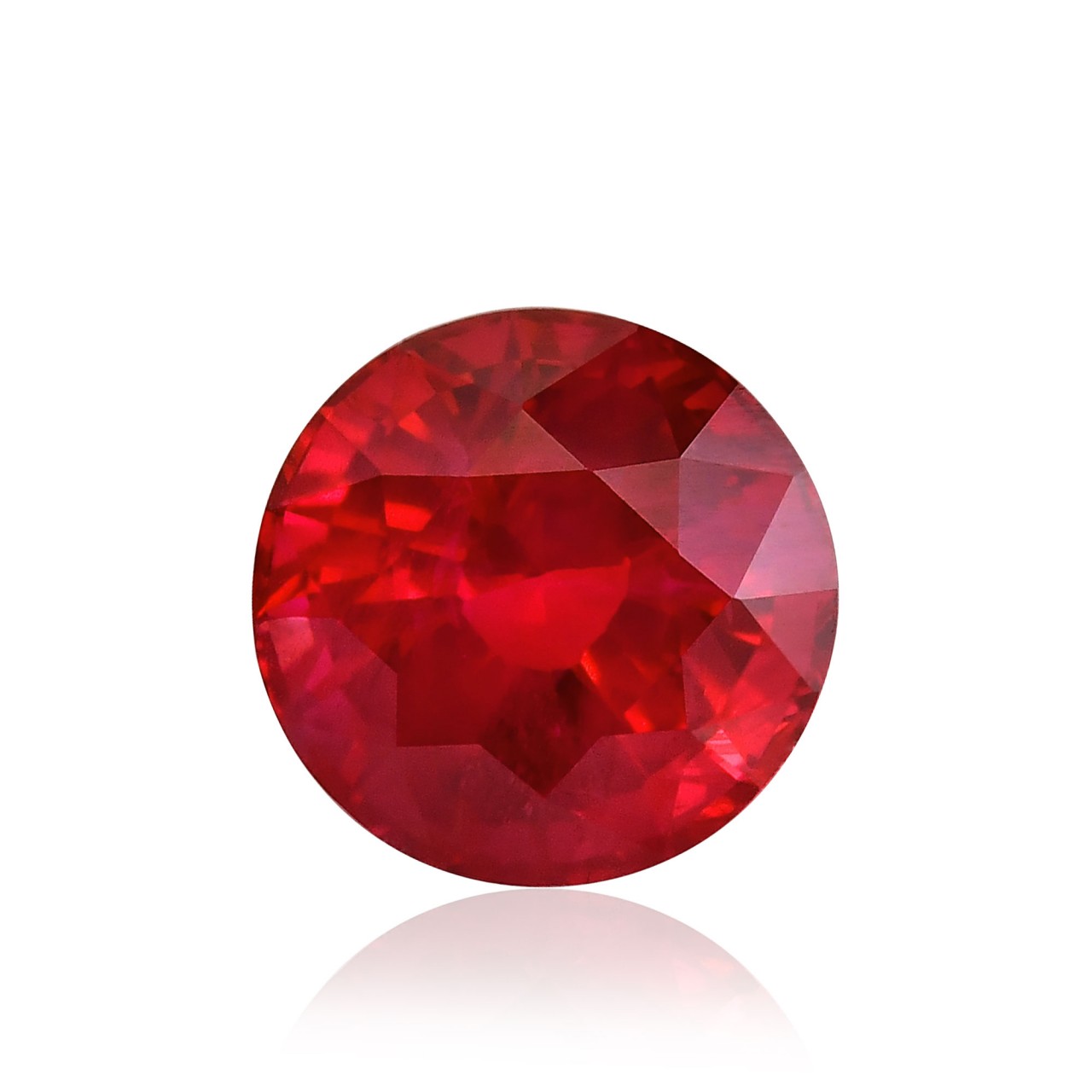 2.80 carat, Pigeon Blood, Burmese Ruby, Round Shape, GRS, SKU 305448