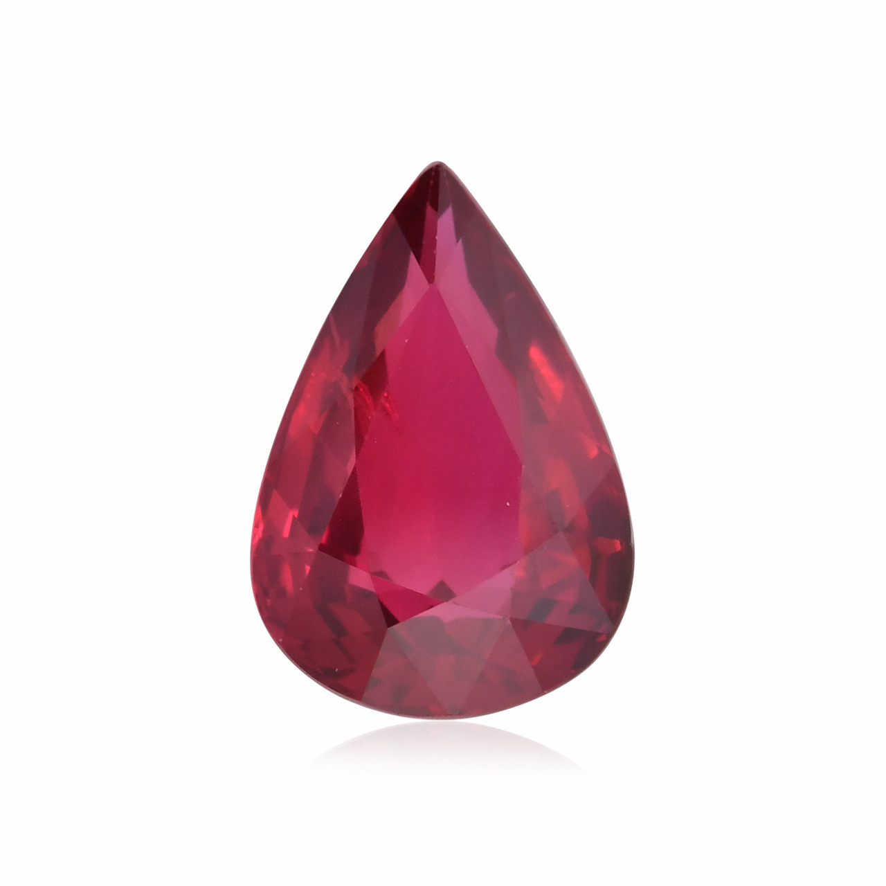 3.05 carat, Ruby, Pear Shape, GIA, SKU 477695