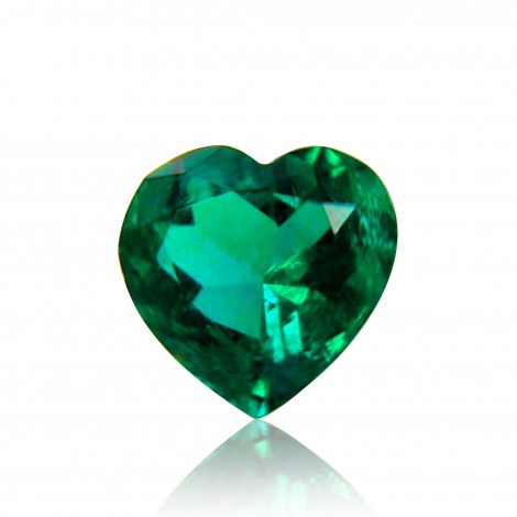 1.56 carat, Green, COLOMBIAN Emerald, Heart Shape, Minor, CD, SKU 259697