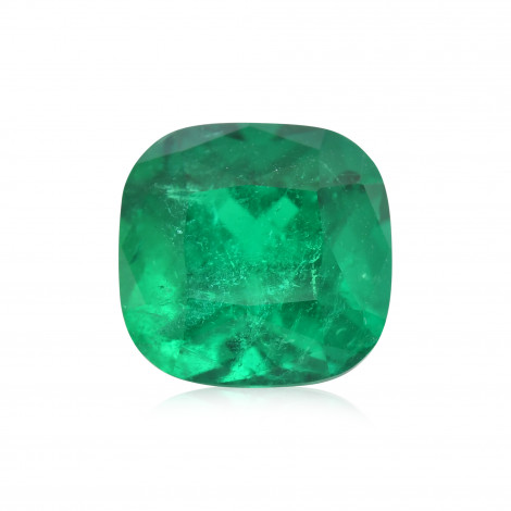 3.00 carat, Green, COLOMBIAN Emerald, Cushion Shape, Minor, GUBELIN ...