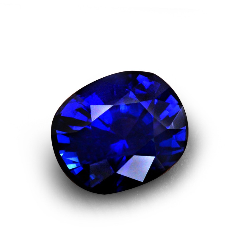 3.72 carat, Royal Blue, Sri Lankan Sapphire, Cushion Shape, GRS, SKU 268963